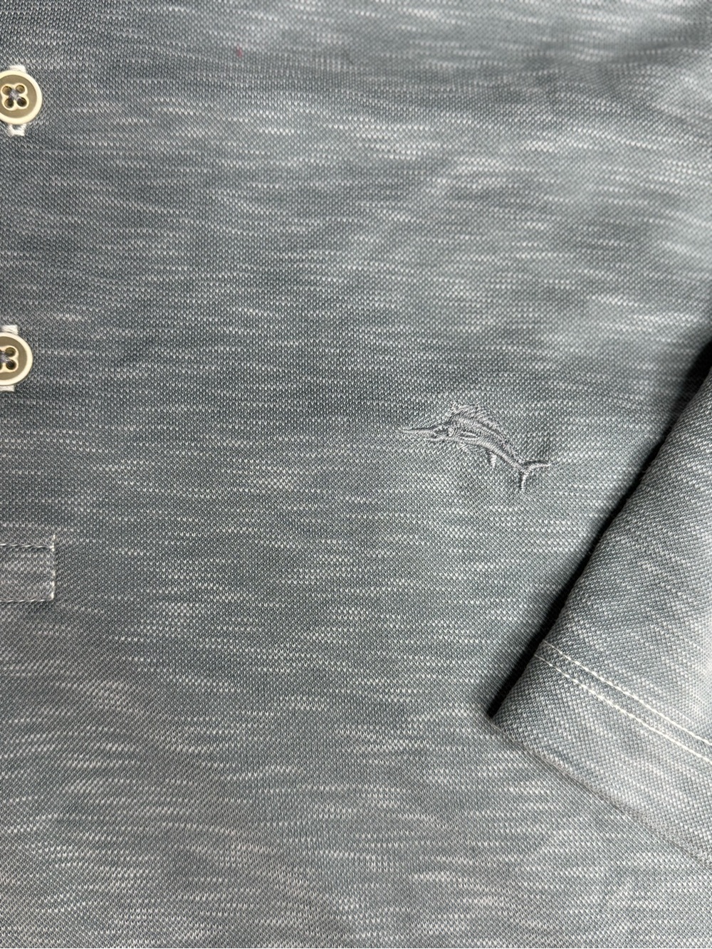 Tommy Bahama Mens XL Gray Polo Shirt Short Sleeve Embroidered Logo - Picture 2 of 7